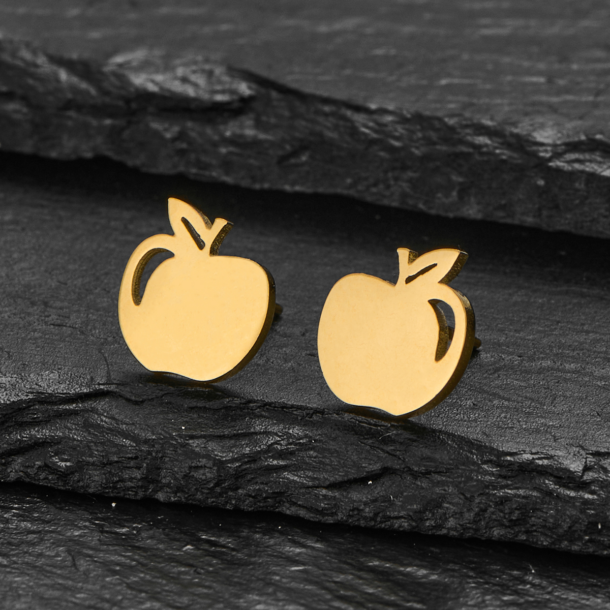 Eve Jewelry & Watches Distribuidor Oficial Rolex - Cute Gold Color Smooth Fruit Stud
