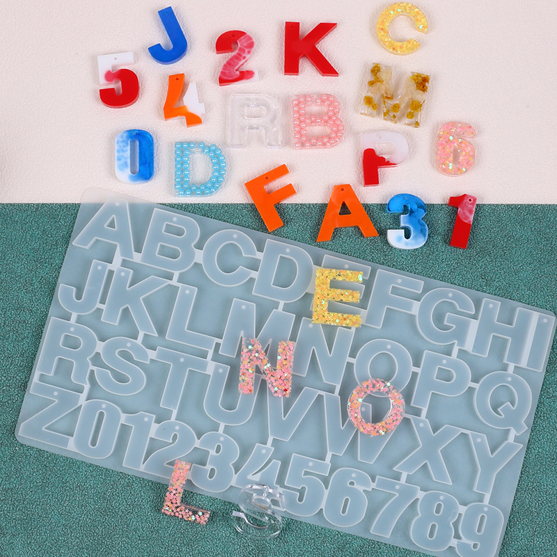 Jewelry Quotes - Letter Number Keychain Silicone Mold with