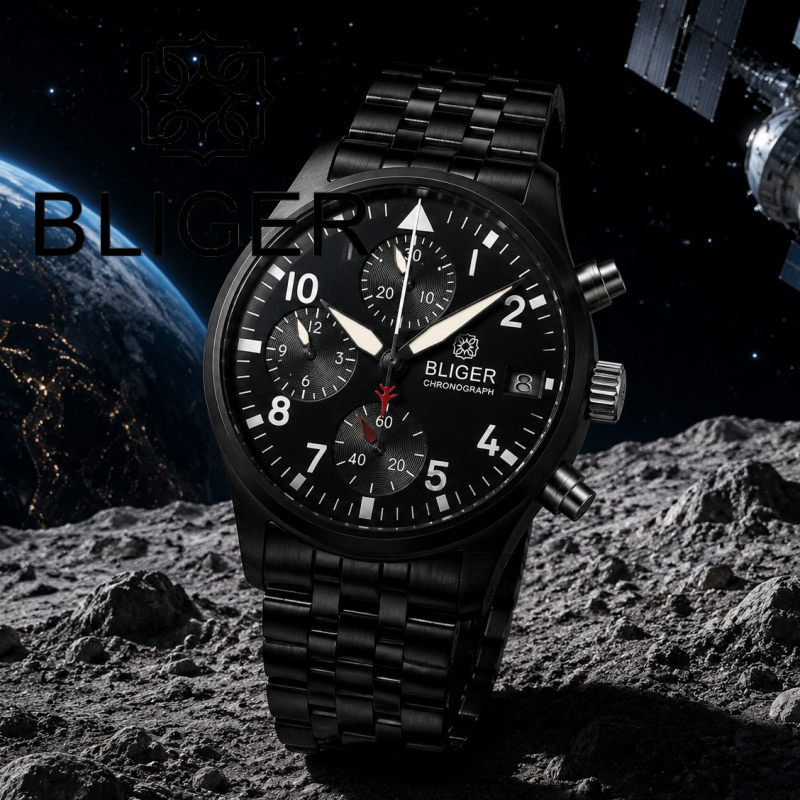 Jewellery Watches - BLIGER Full Black Brushed 38mm VK67