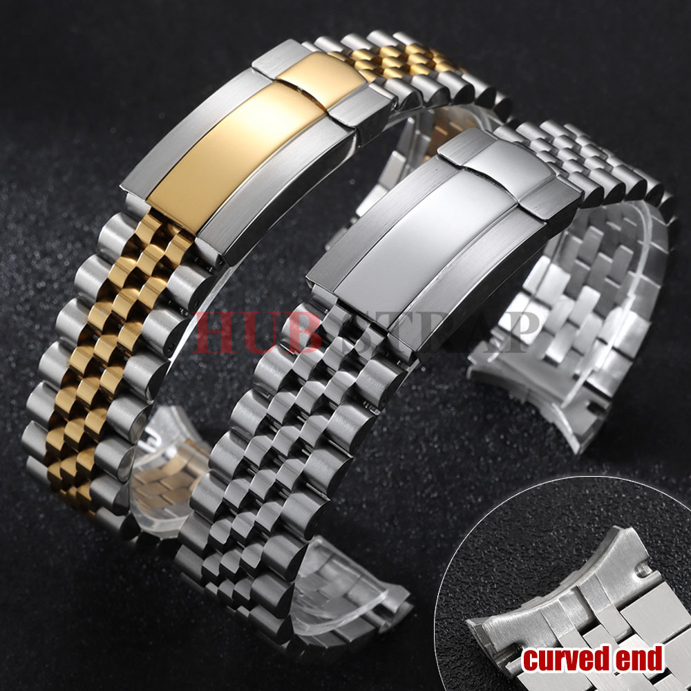 Jewelry Rolex Watches - 20mm 21mm Luxury Stainless Steel Curved
