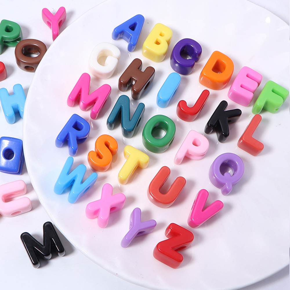 Jewelry Quotes - 10pcs A-Z Letter Beads Acrylic Alphabet
