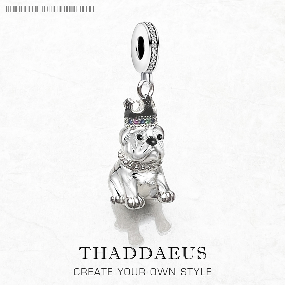 Fashion Bulldog With Crown Pen - Mens Dog Tag Necklace avis et prix
