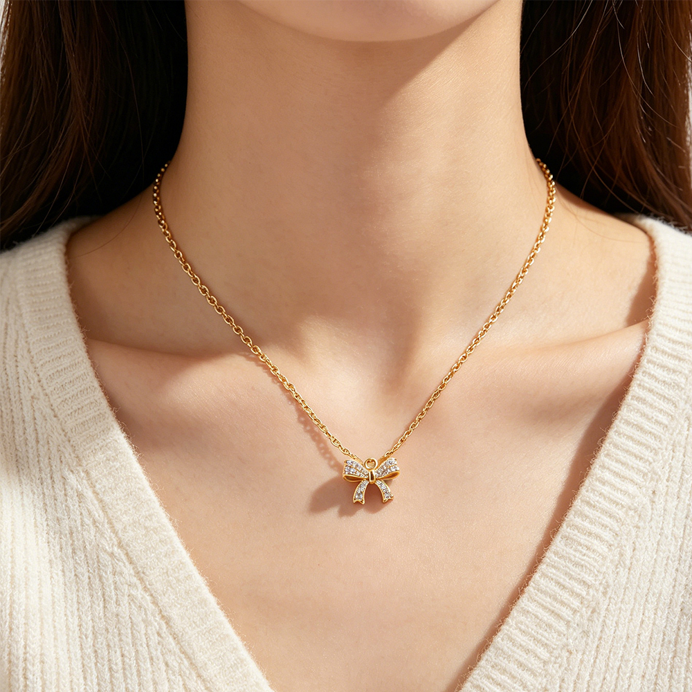 Bow Pendant Necklace with High - Eve Jewelry & Watches Distribuidor Oficial Rolex avis et prix