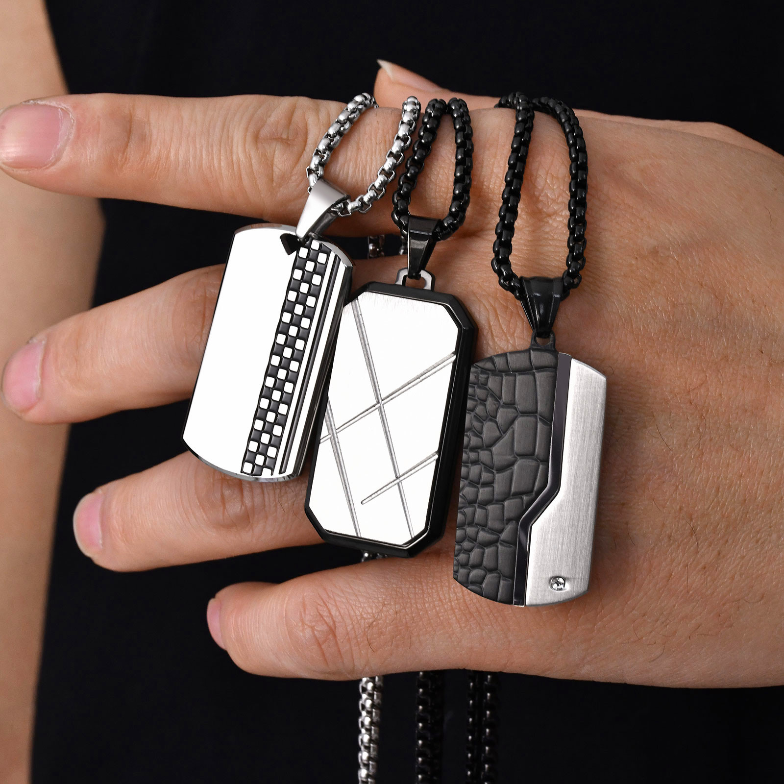 Stylish Mens Pendant Necklace, - Mens Dog Tag Necklace avis et prix