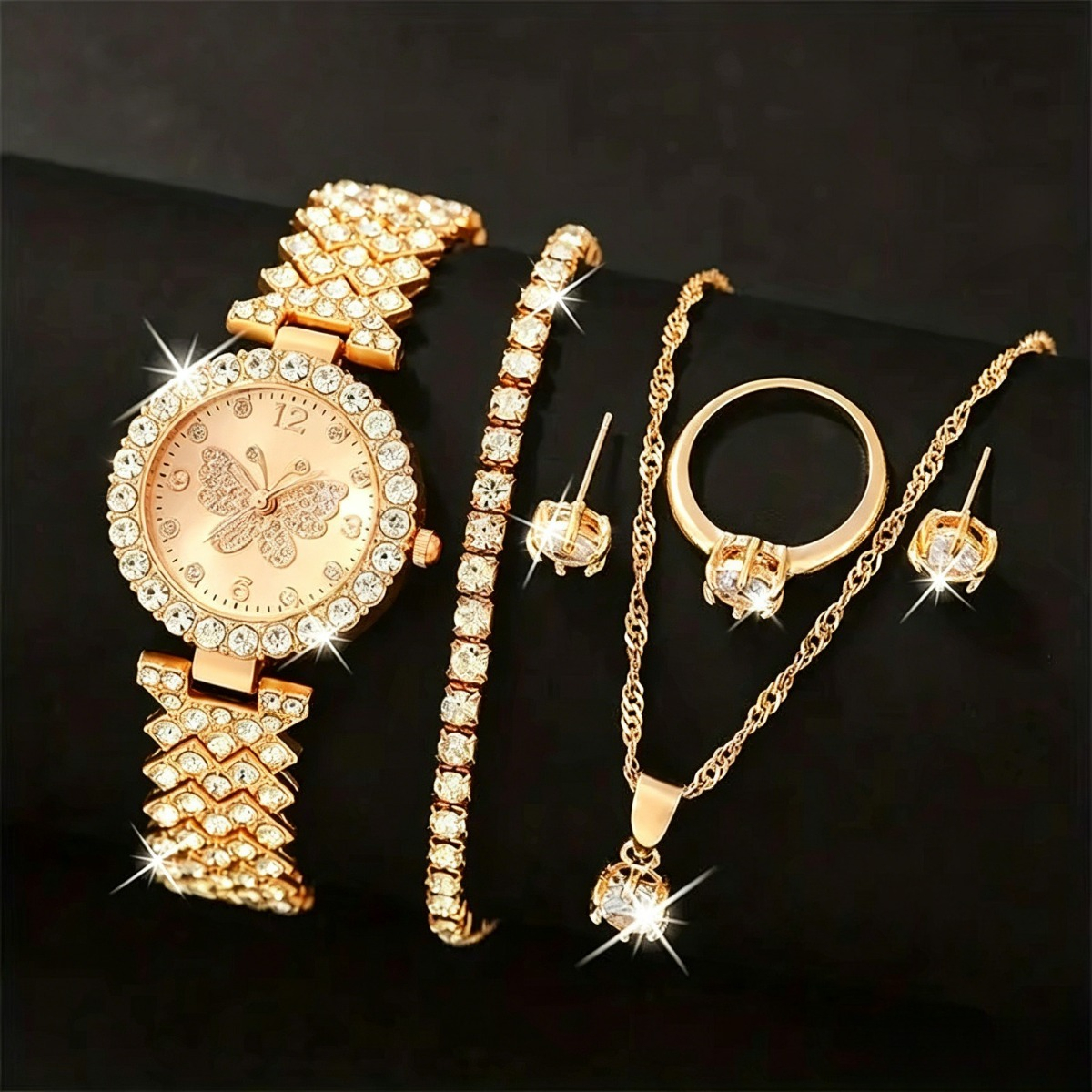 6PCS/Set Luxury Rhinestone But - Mystery Jewelry Jar Watches avis et prix