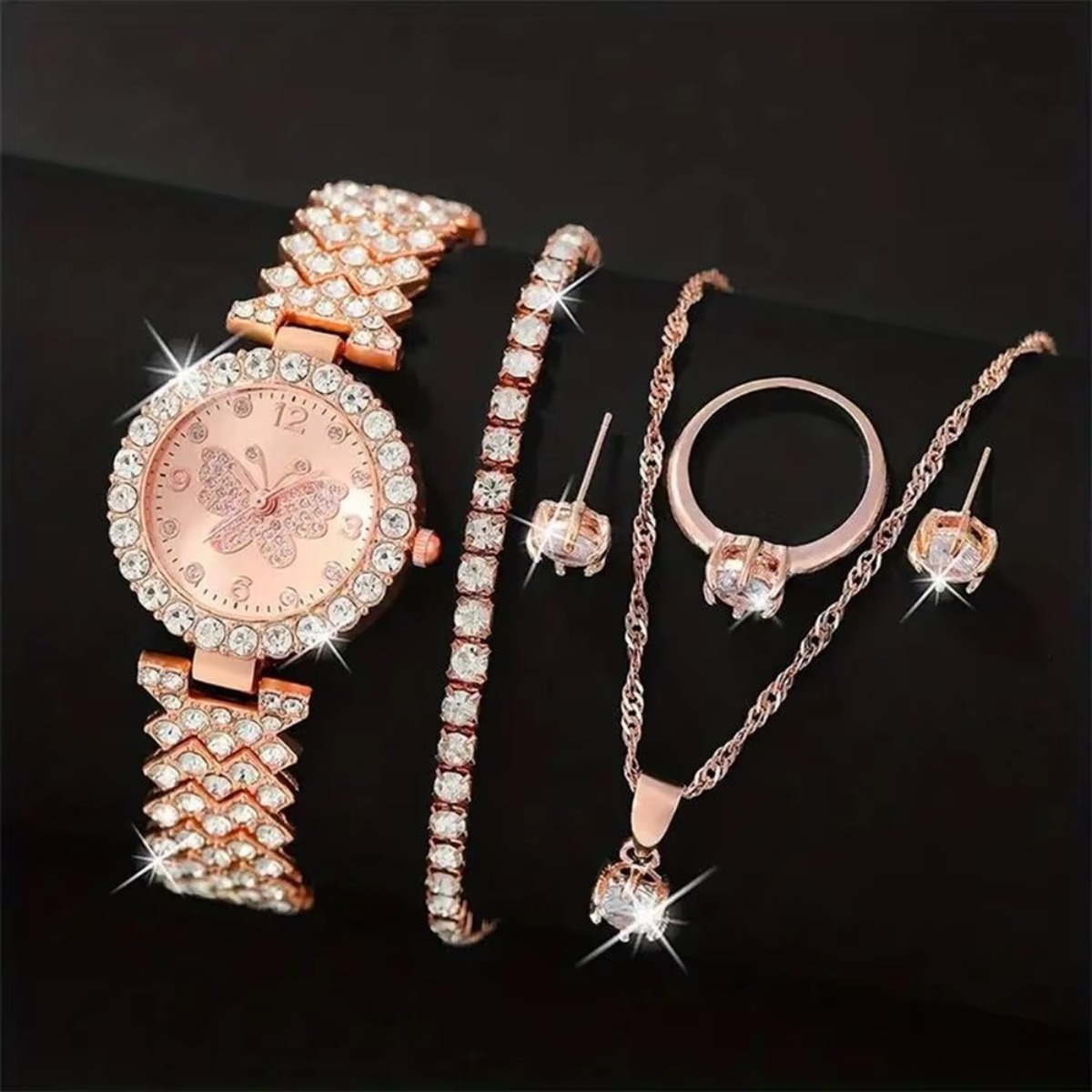 6PCS/Set Luxury Rhinestone But - Mystery Jewelry Jar Watches avis et prix