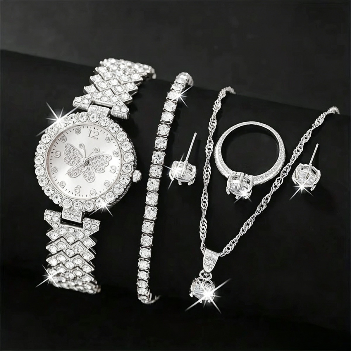 6PCS/Set Luxury Rhinestone But - Mystery Jewelry Jar Watches avis et prix