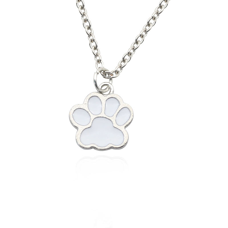 Fashion Dog Paw Cat Footprint  - Mens Dog Tag Necklace avis et prix