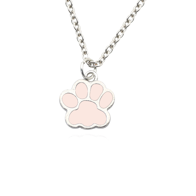 Fashion Dog Paw Cat Footprint  - Mens Dog Tag Necklace avis et prix