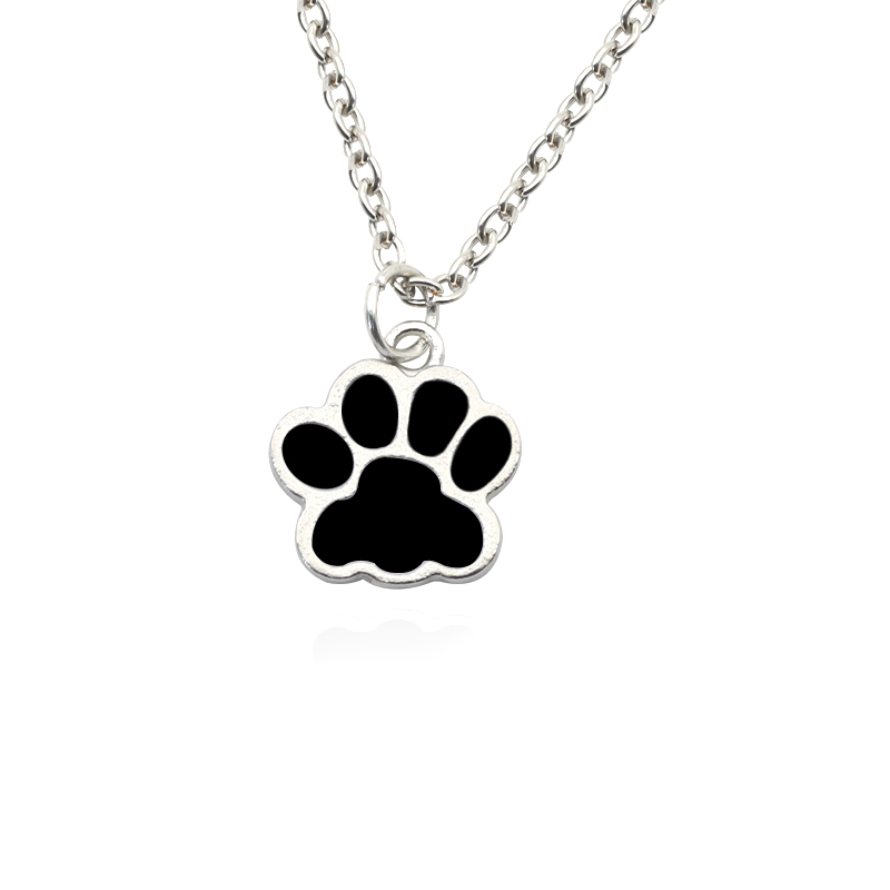 Fashion Dog Paw Cat Footprint  - Mens Dog Tag Necklace avis et prix