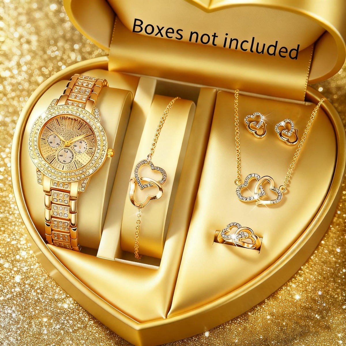 6PCS Luxury Rhinestone Women W - Mystery Jewelry Jar Watches avis et prix