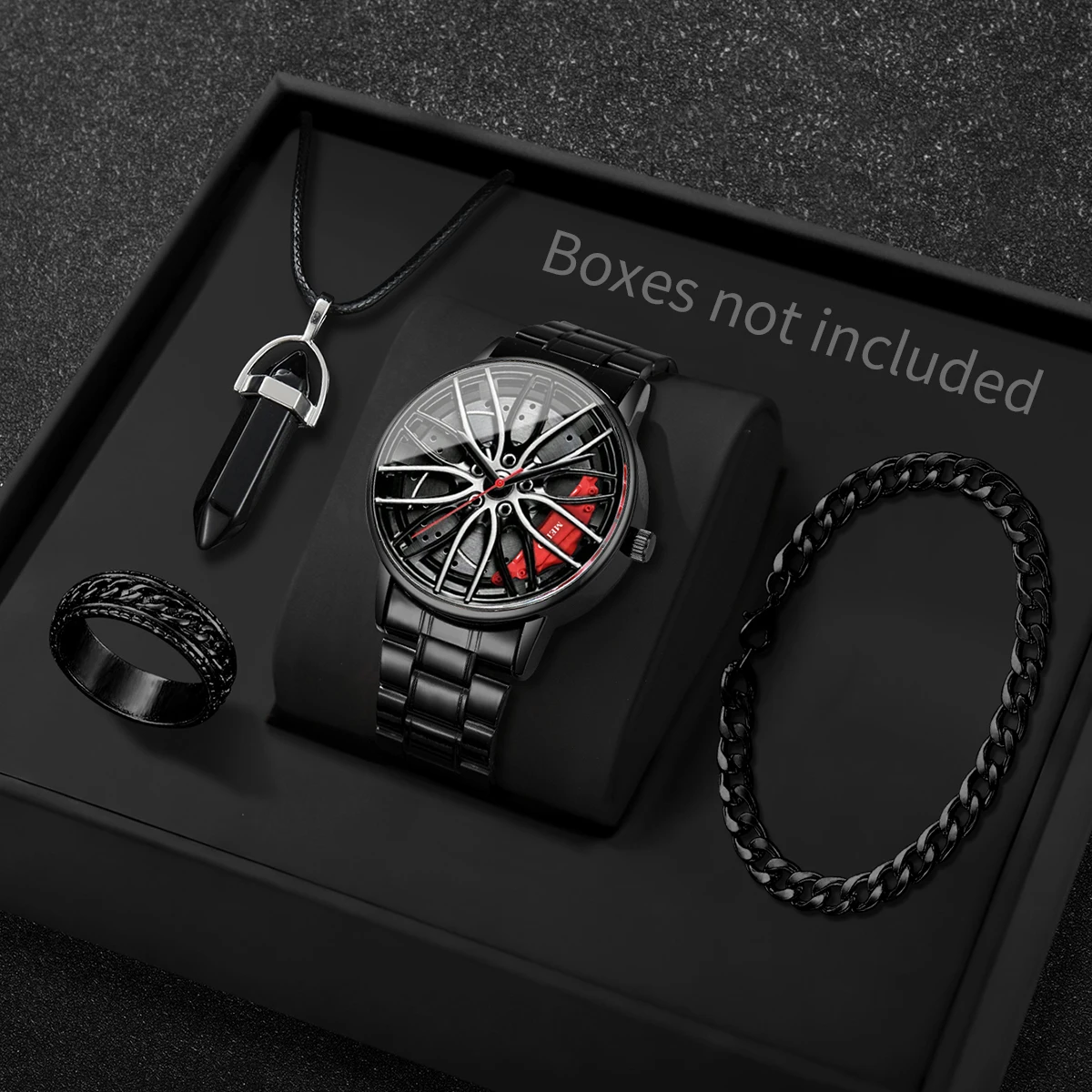 4PCS/Set Fashion 3d Car Wheel  - Mystery Jewelry Jar Watches avis et prix