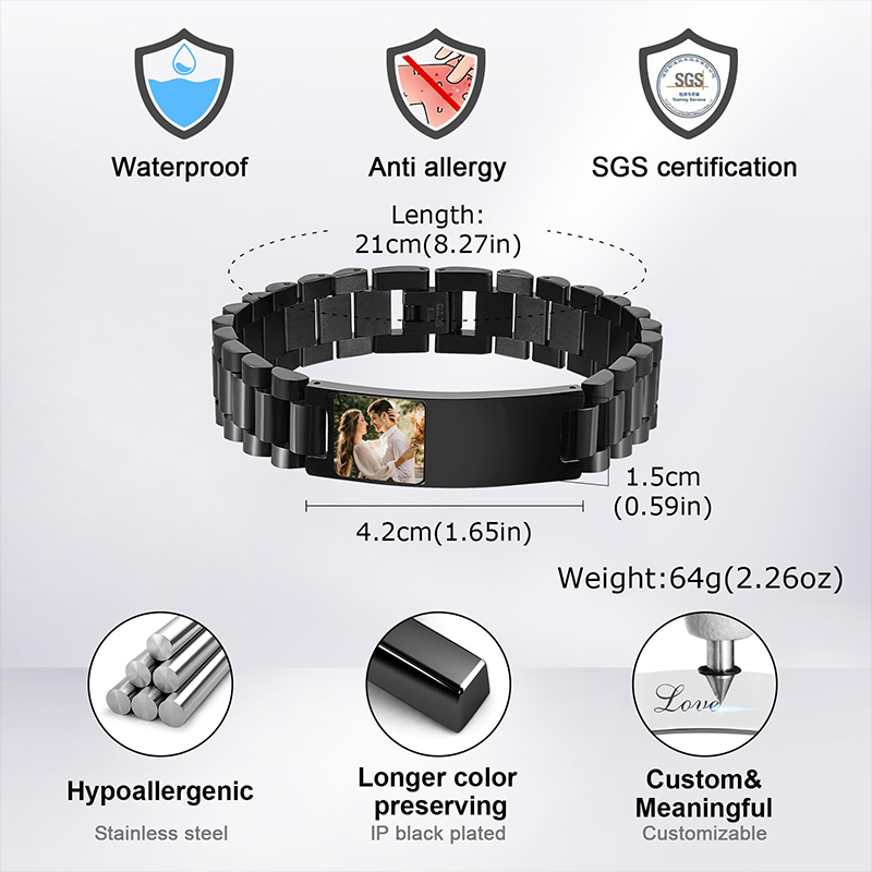 Custom Picture Text Bracelet W - Jewelry Like Watches avis et prix