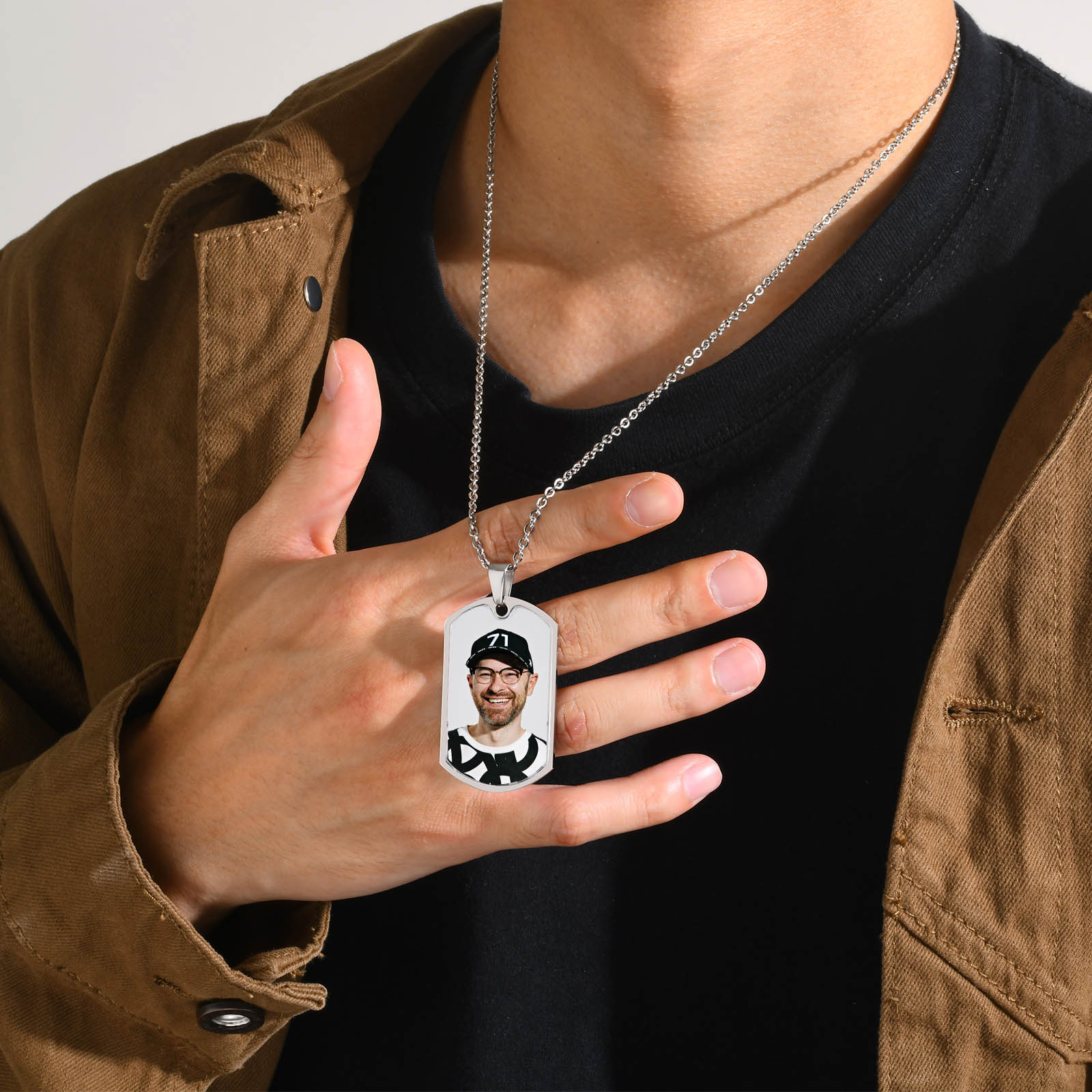 Vnox Free Custom Photos Words  - Mens Dog Tag Necklace avis et prix