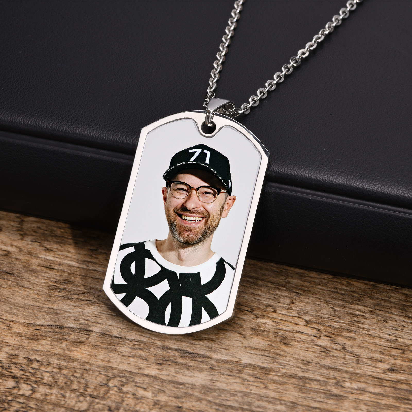 Vnox Free Custom Photos Words  - Mens Dog Tag Necklace avis et prix