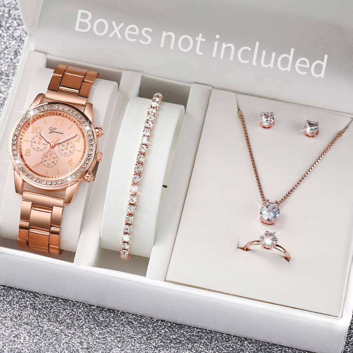6PCS/Set Fashion Rhinestone Wo - Mystery Jewelry Jar Watches avis et prix