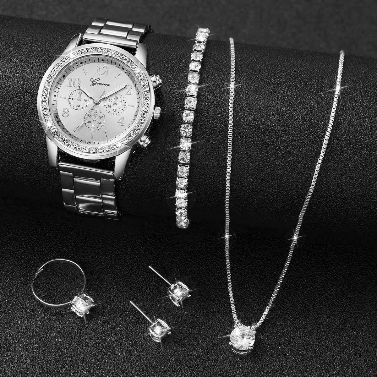 6PCS/Set Fashion Rhinestone Wo - Mystery Jewelry Jar Watches avis et prix