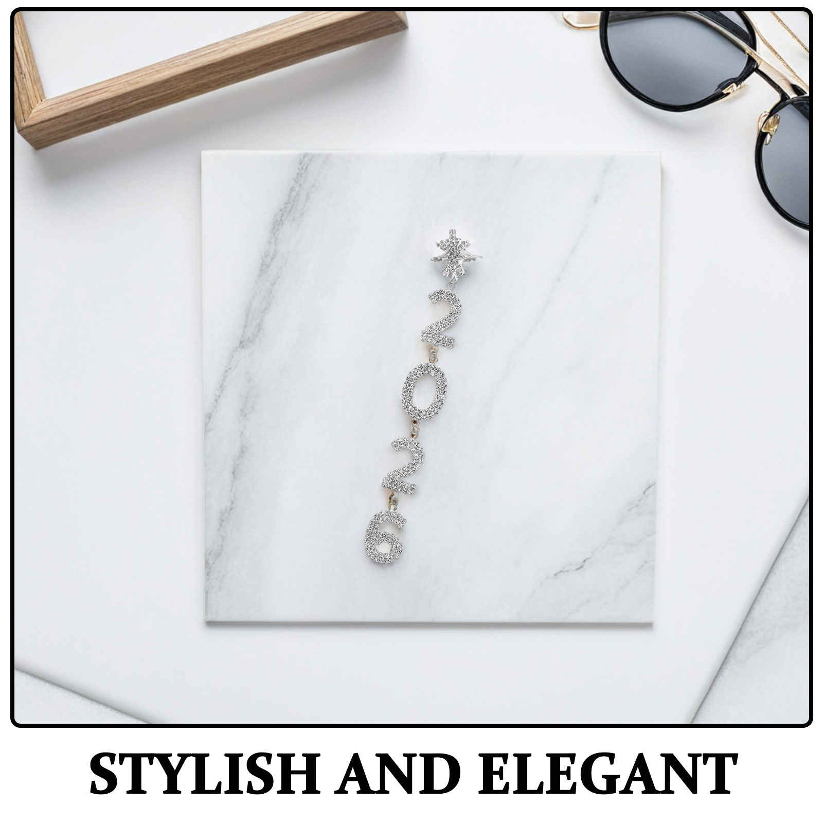 1Pair Elegant Crystal Dangle E - Eve Jewelry & Watches Distribuidor Oficial Rolex avis et prix