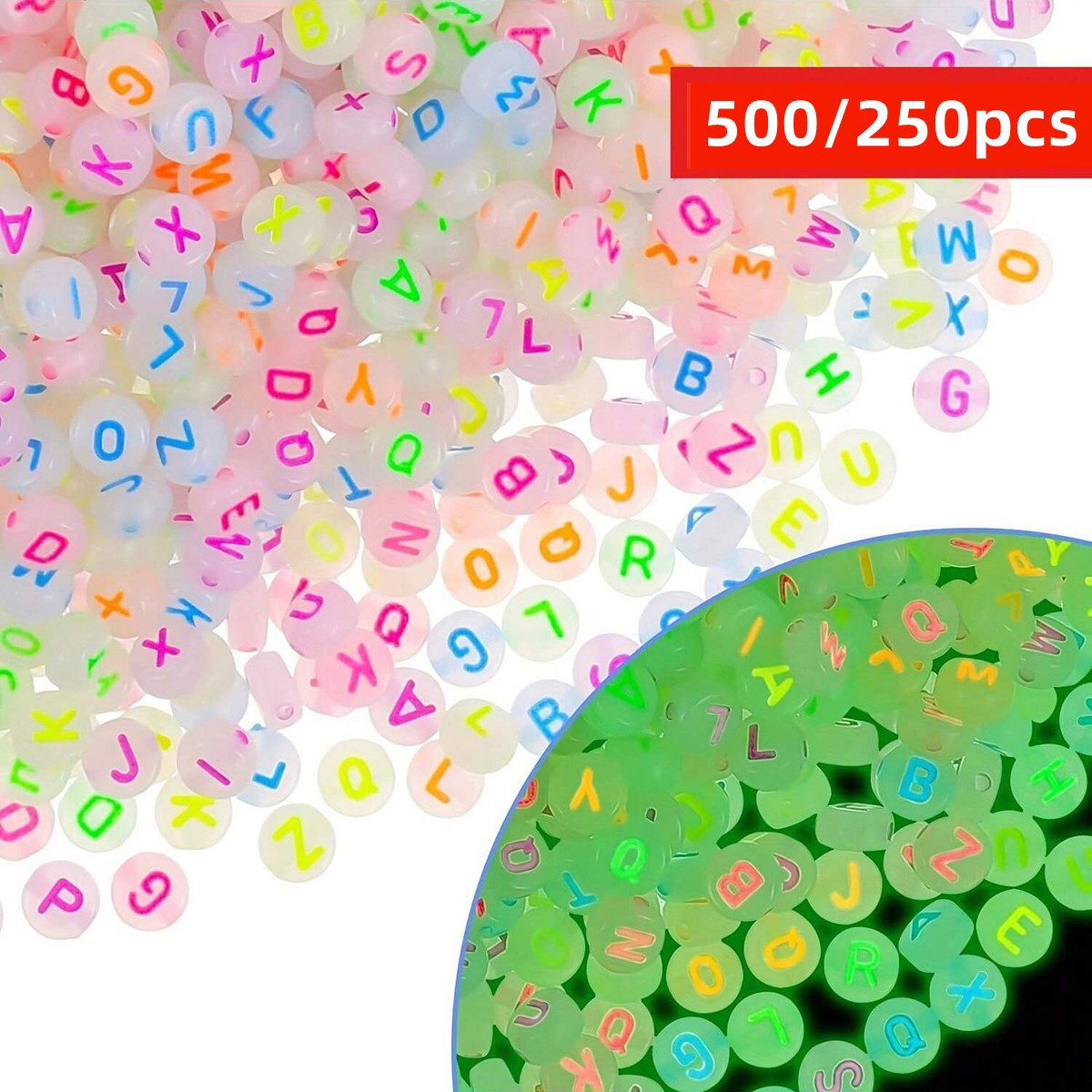 500/250pcs 4*7 mm Glowing Acry - Jewelry Quotes avis et prix