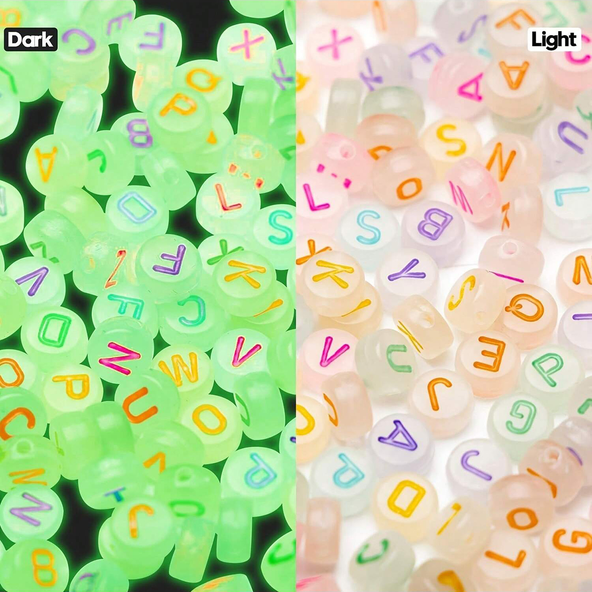 500/250pcs 4*7 mm Glowing Acry - Jewelry Quotes avis et prix