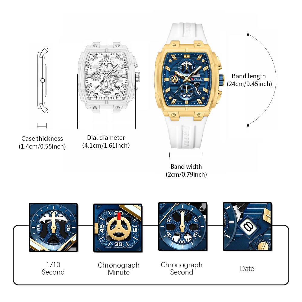 CURREN Luxury Vintage Watch fo - Jewellery Watches avis et prix