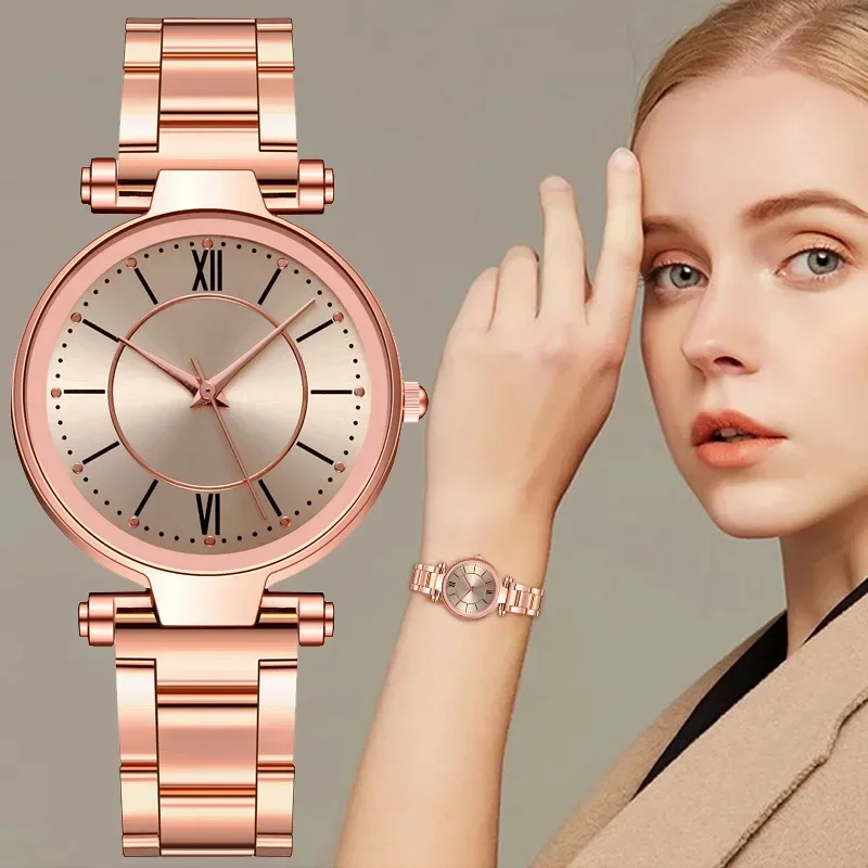 Luxury Rose Gold Stainless Ste - Mystery Jewelry Jar Watches avis et prix