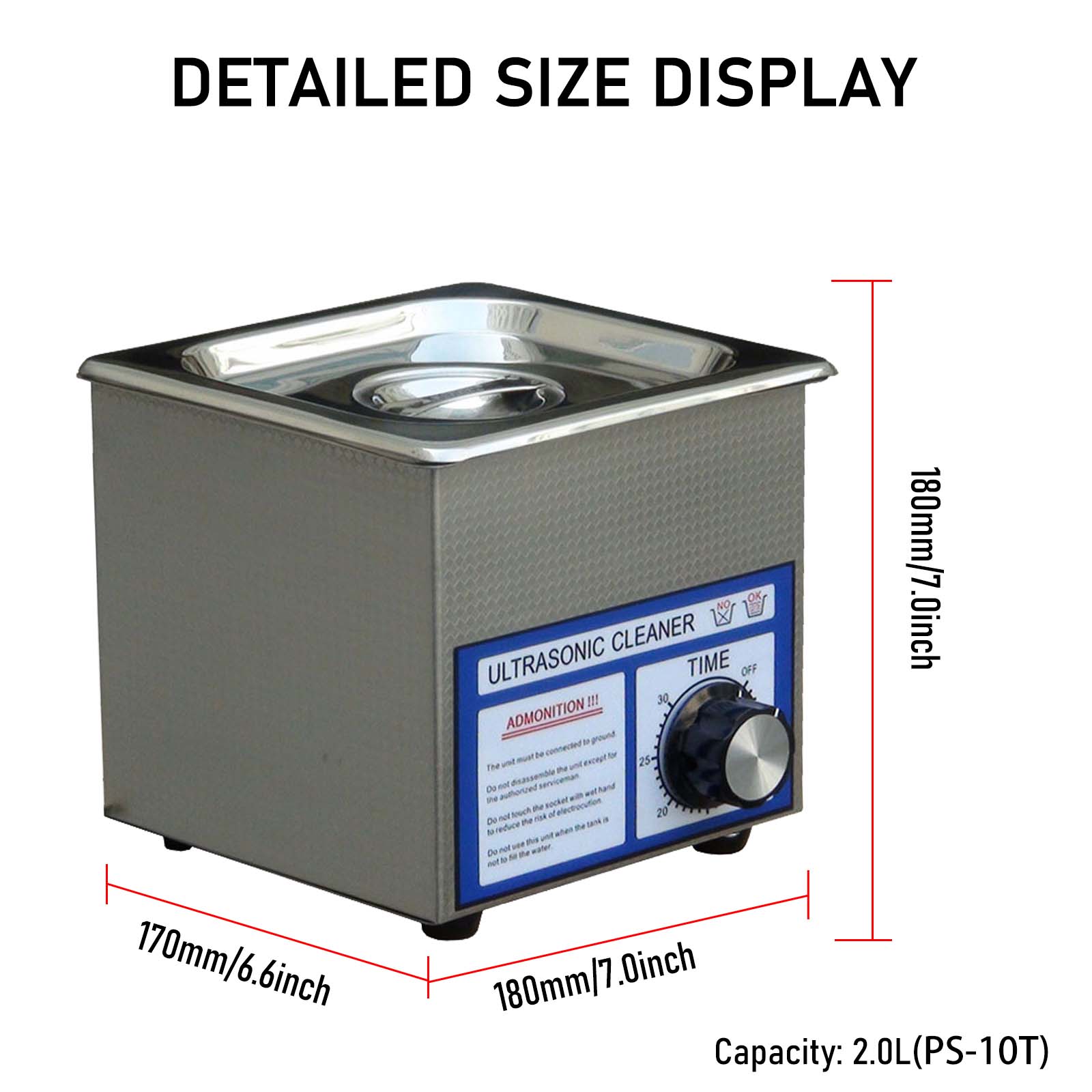 1.3L-3L Ultrasonic Cleaner PS- - Jewelry Eyewear Watches & Accessories avis et prix