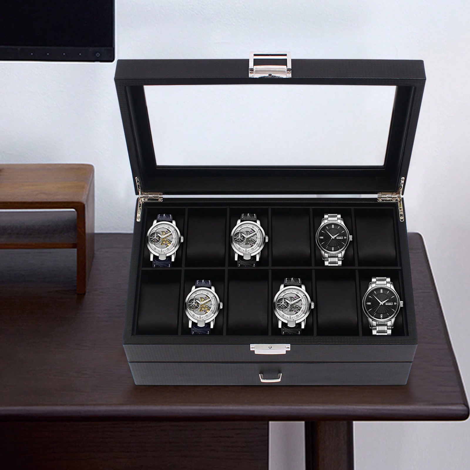 24 Slot Men Watch Display Case - Jewelry Watches Luxury avis et prix