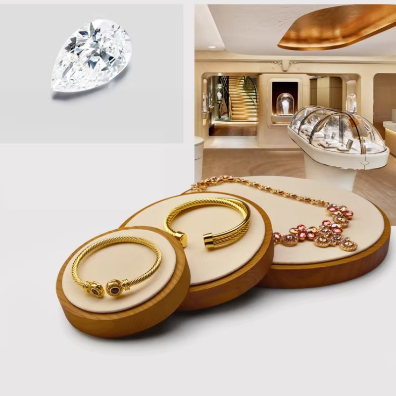 Solid Wood Jewelry Display Tra - Jewelry And Watches Store avis et prix