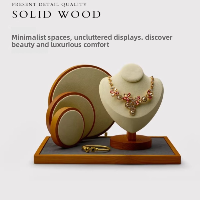 Solid Wood Jewelry Display Tra - Jewelry And Watches Store avis et prix