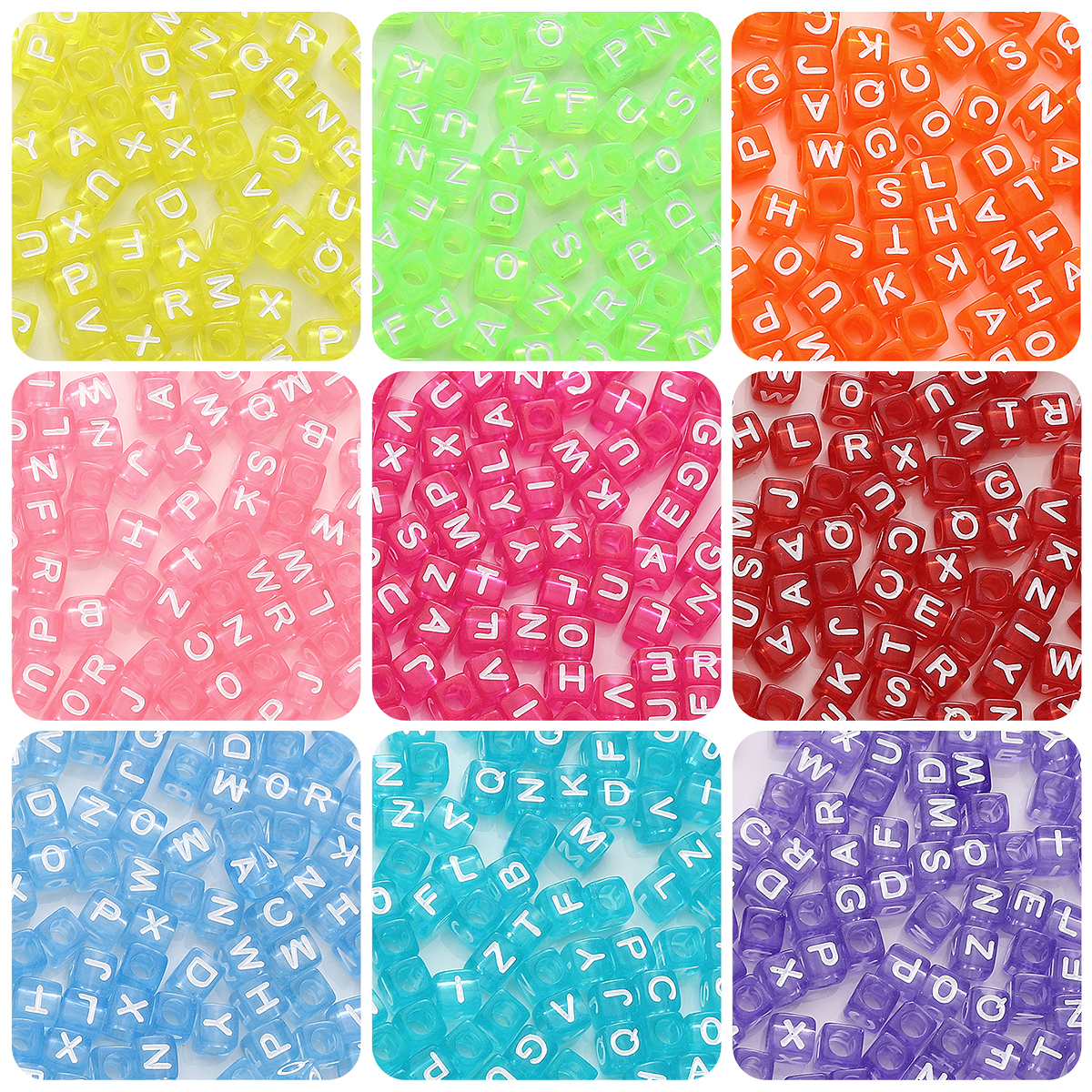 6x6mm Acrylic Translucent Squa - Jewelry Quotes avis et prix