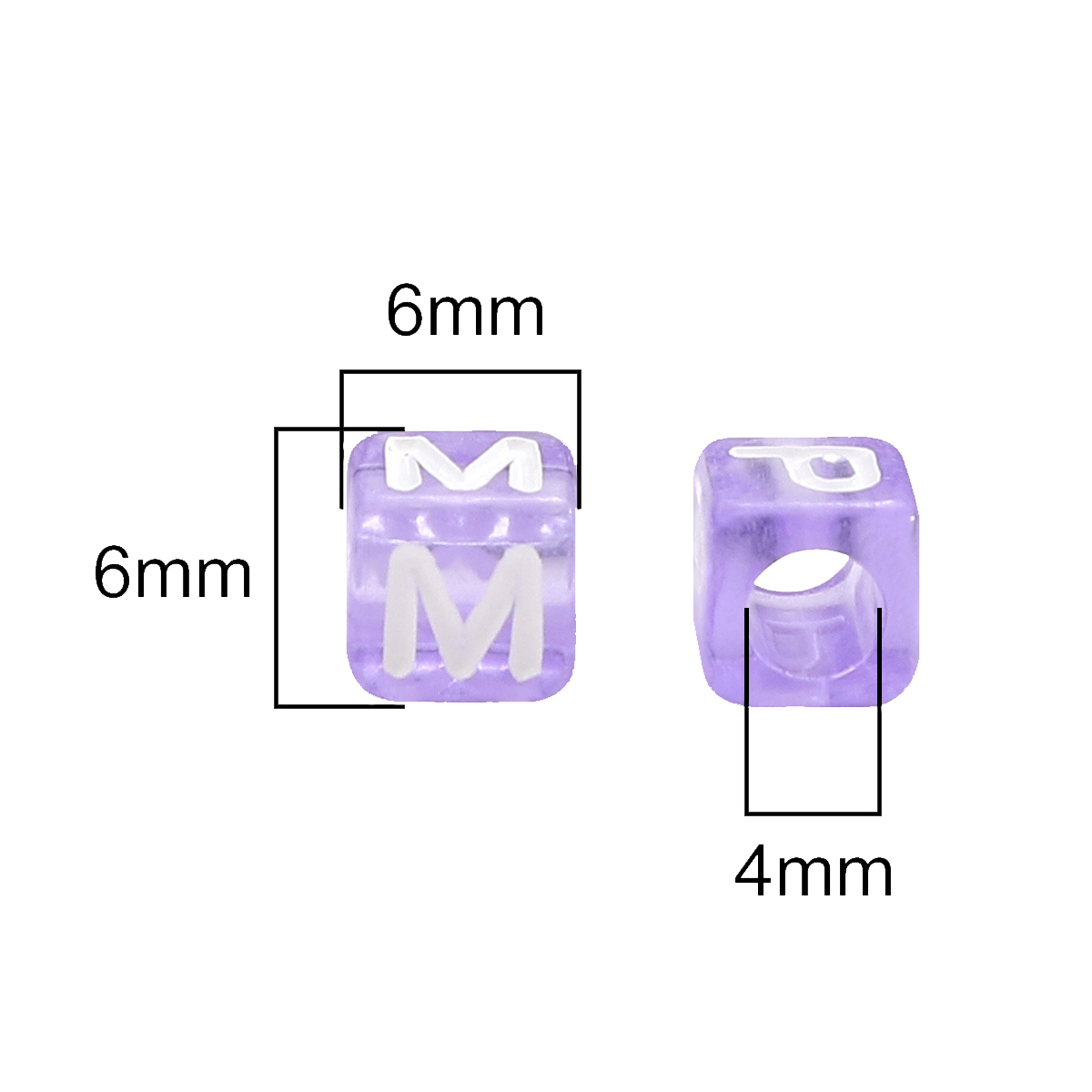 6x6mm Acrylic Translucent Squa - Jewelry Quotes avis et prix
