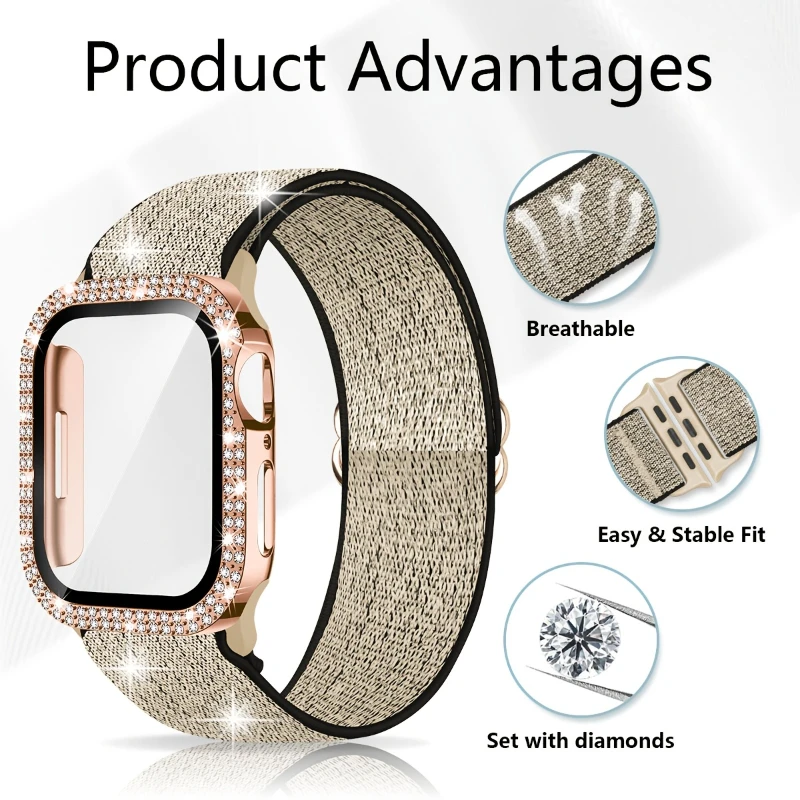 Band+Case for Apple Watch 45mm - Jewelry Smart Watches avis et prix