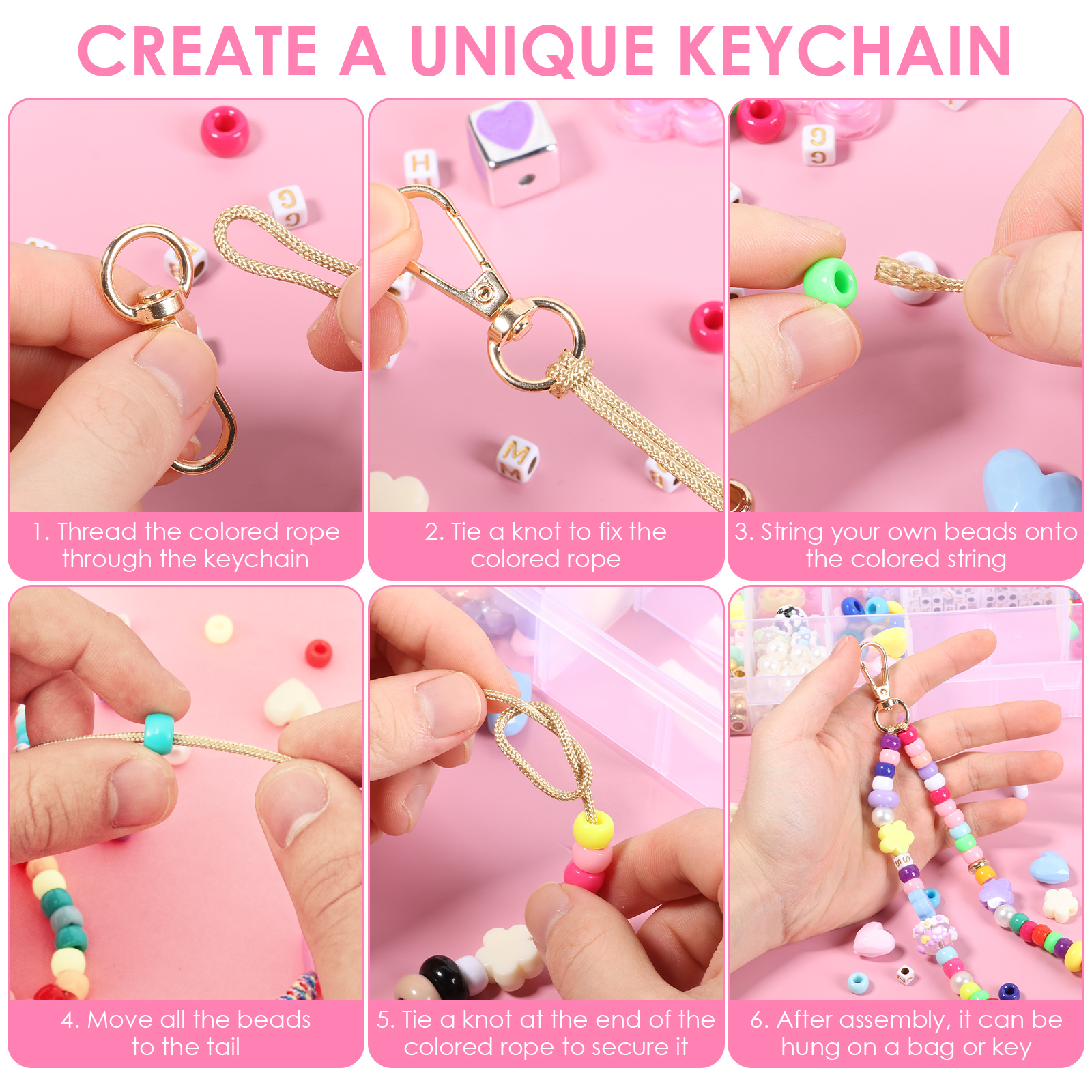 421PCS Beaded Keychain Making  - Jewelry Quotes avis et prix