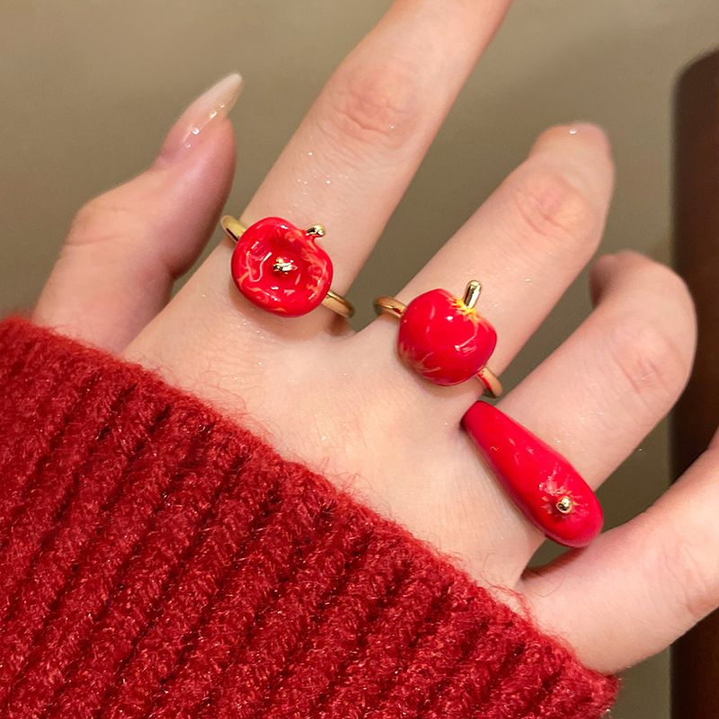 Christmas Apple Ring Red Cute  - Eve Jewelry & Watches Distribuidor Oficial Rolex avis et prix