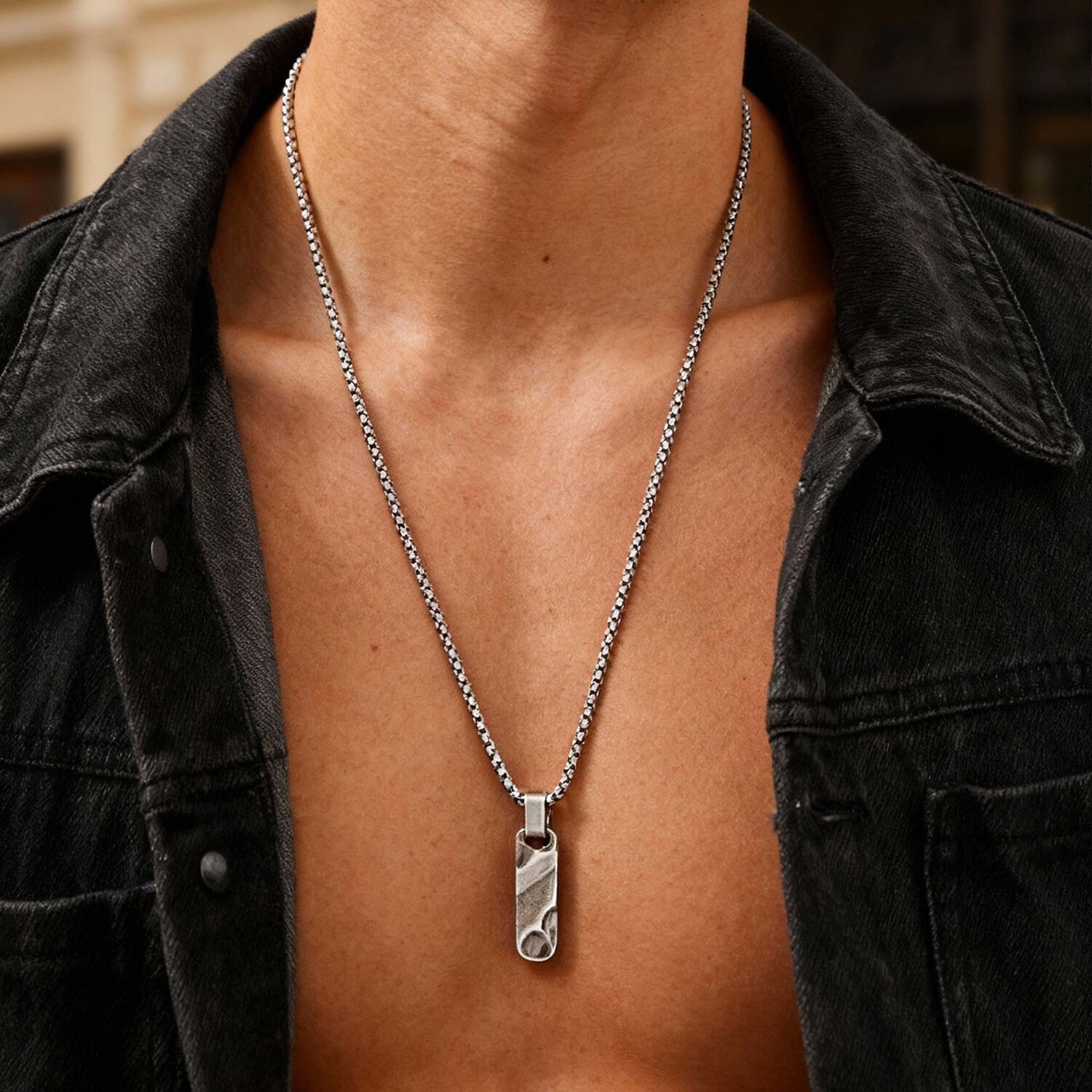 Small Dogtag Pendant Necklaces - Mens Dog Tag Necklace avis et prix