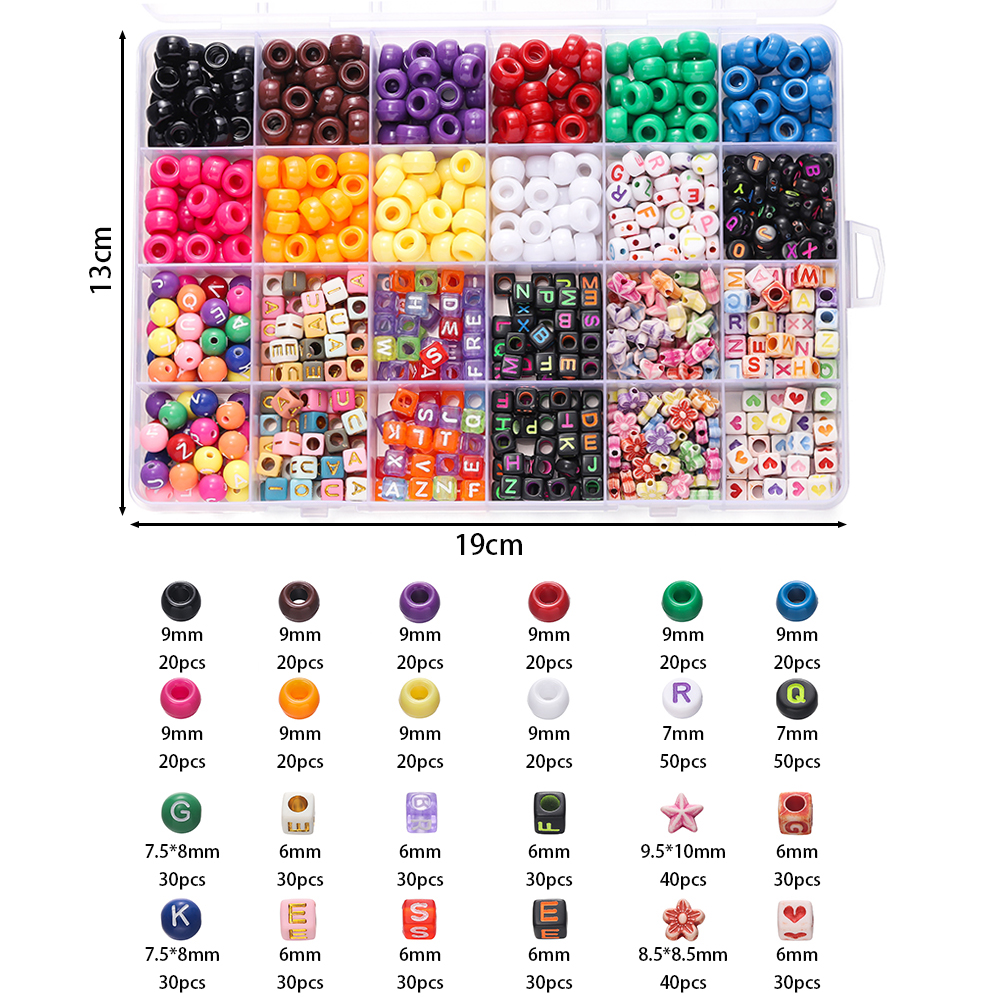 680pcs/Box Colorful Acrylic Po - Jewelry Quotes avis et prix