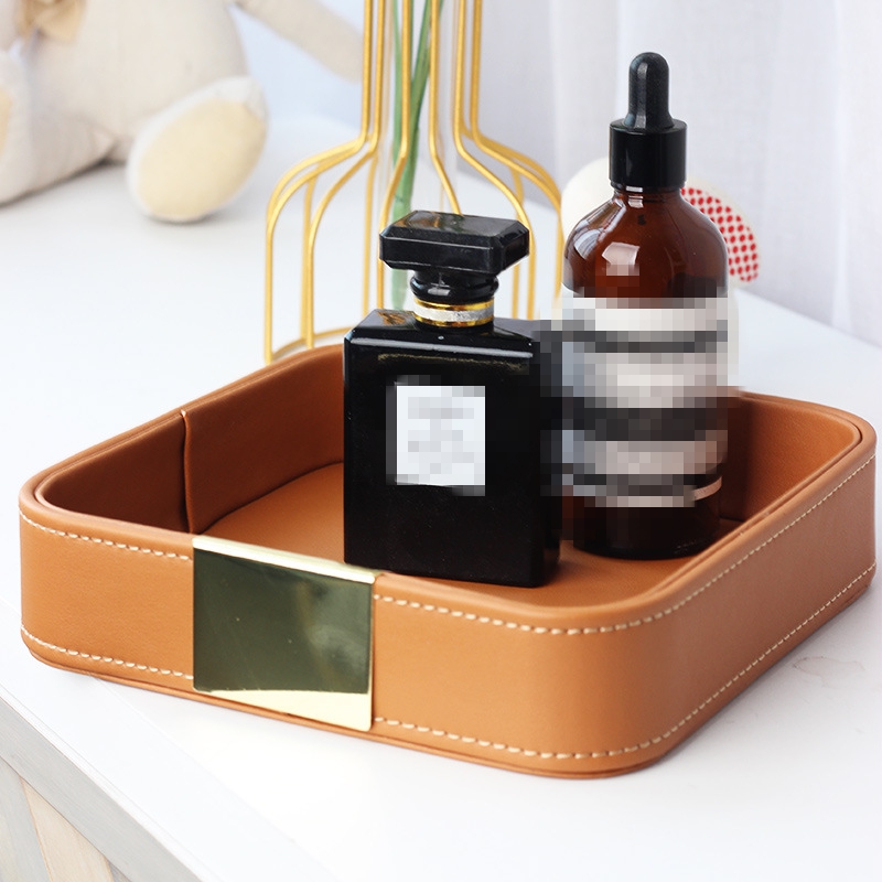 Leather Desk Tray Desktop Stor - Jewelry And Watches Store avis et prix