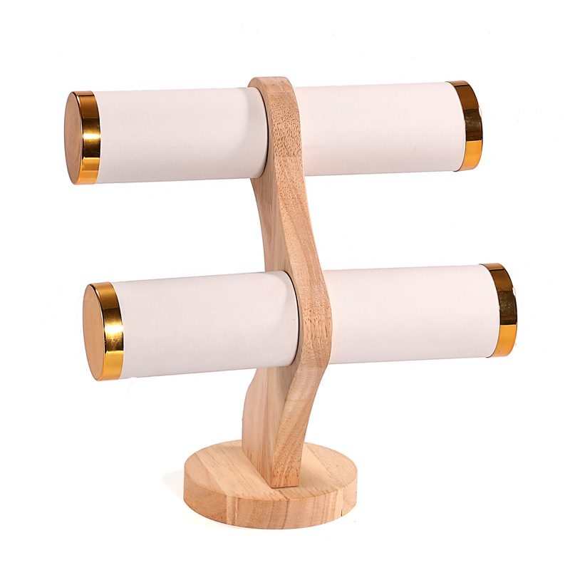 2-Tier Curved Wood Bracelet Ho - Jewelry And Watches Store avis et prix