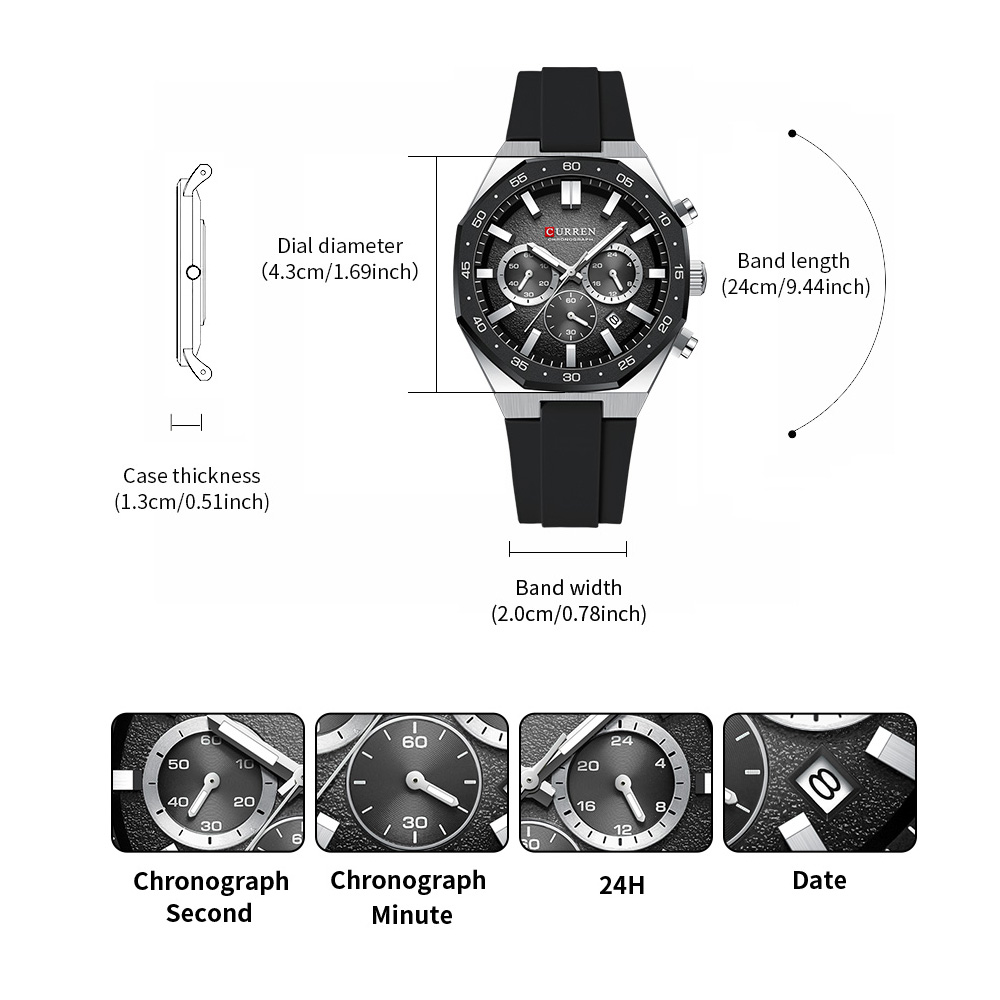 CURREN Fashion Casual Men Spor - Jewellery Watches avis et prix
