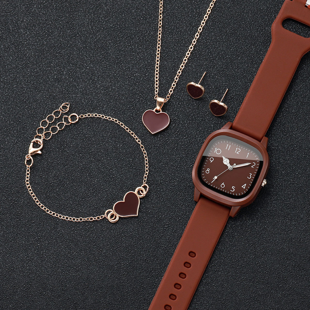 5PCS Fashion Women Watches Hea - Mystery Jewelry Jar Watches avis et prix