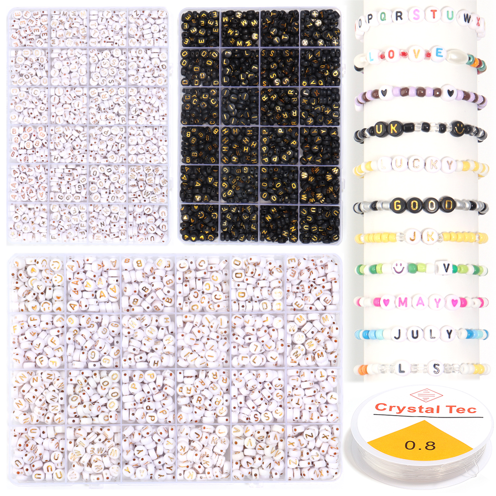 1200pcs/box Acrylic Letter Bea - Jewelry Quotes avis et prix