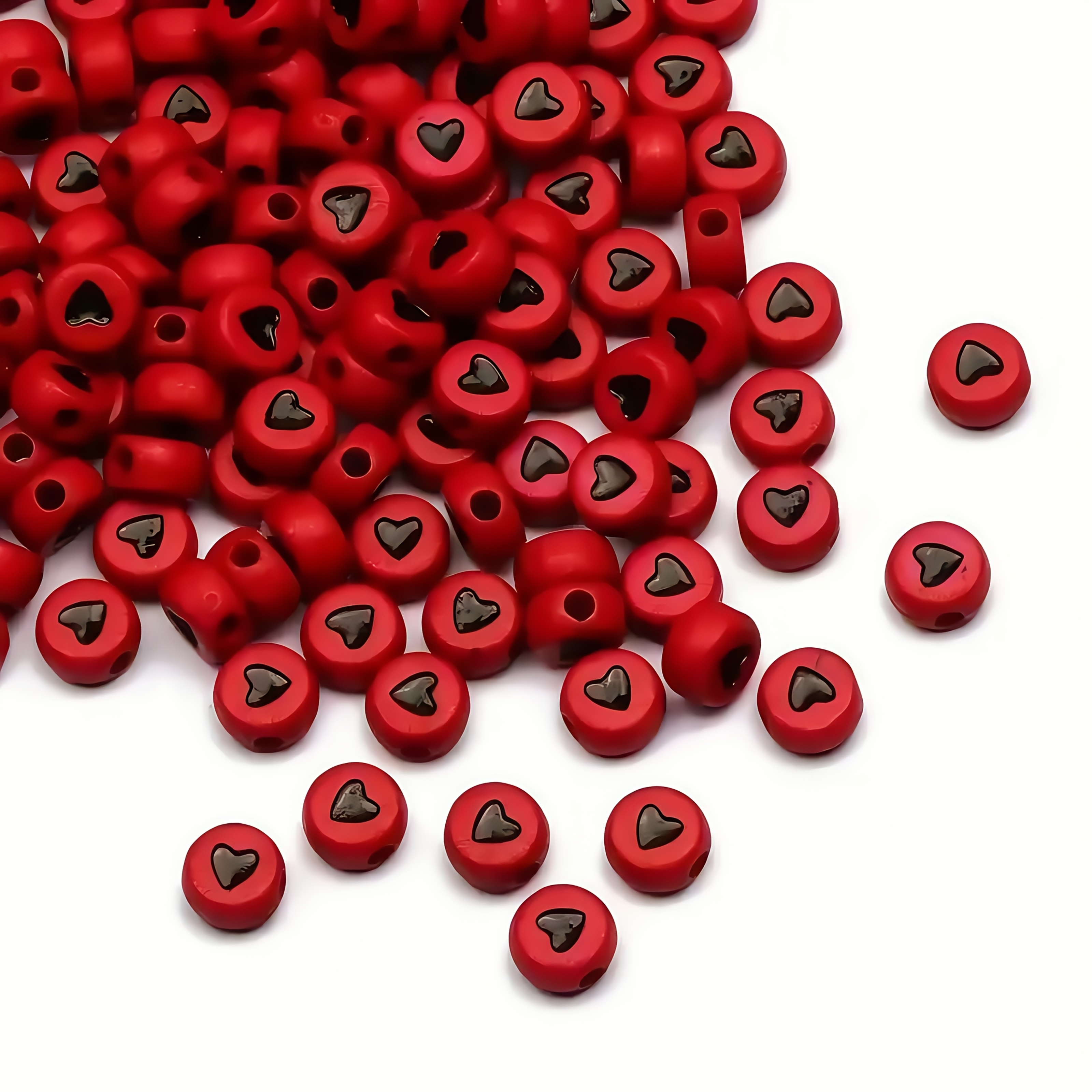 7*4mm 500pcs Red base black he - Jewelry Quotes avis et prix