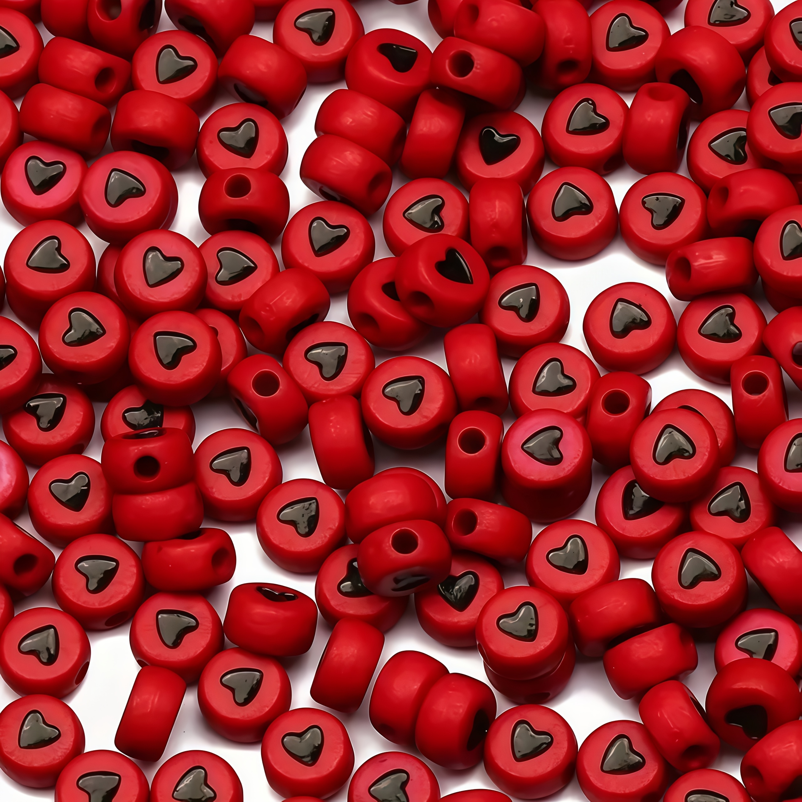 7*4mm 500pcs Red base black he - Jewelry Quotes avis et prix