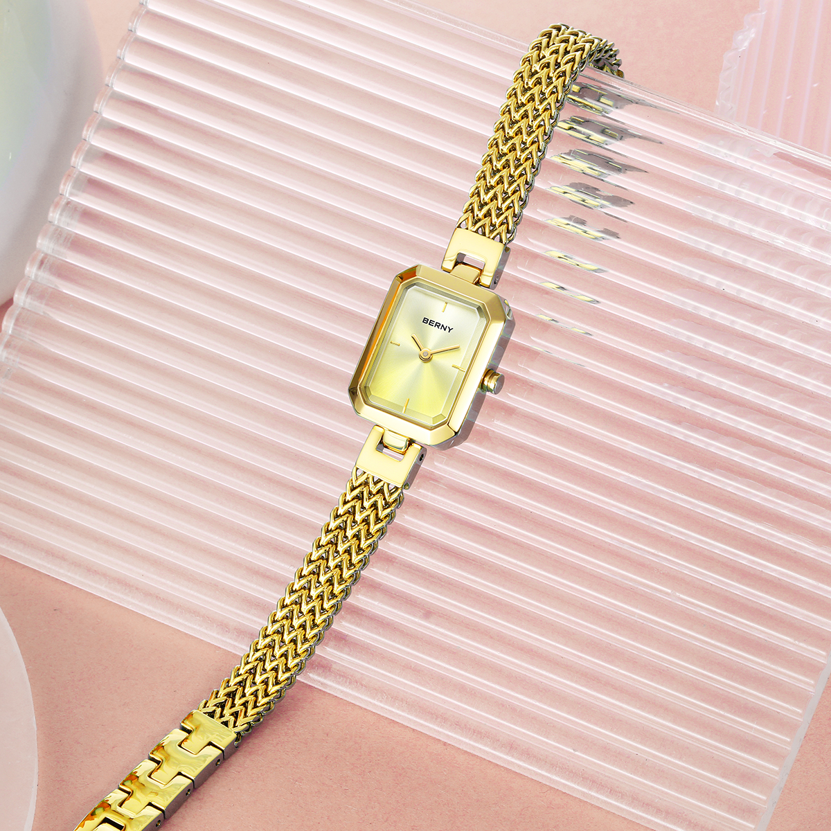 BERNY Gold Watch for Women Min - Mystery Jewelry Jar Watches avis et prix