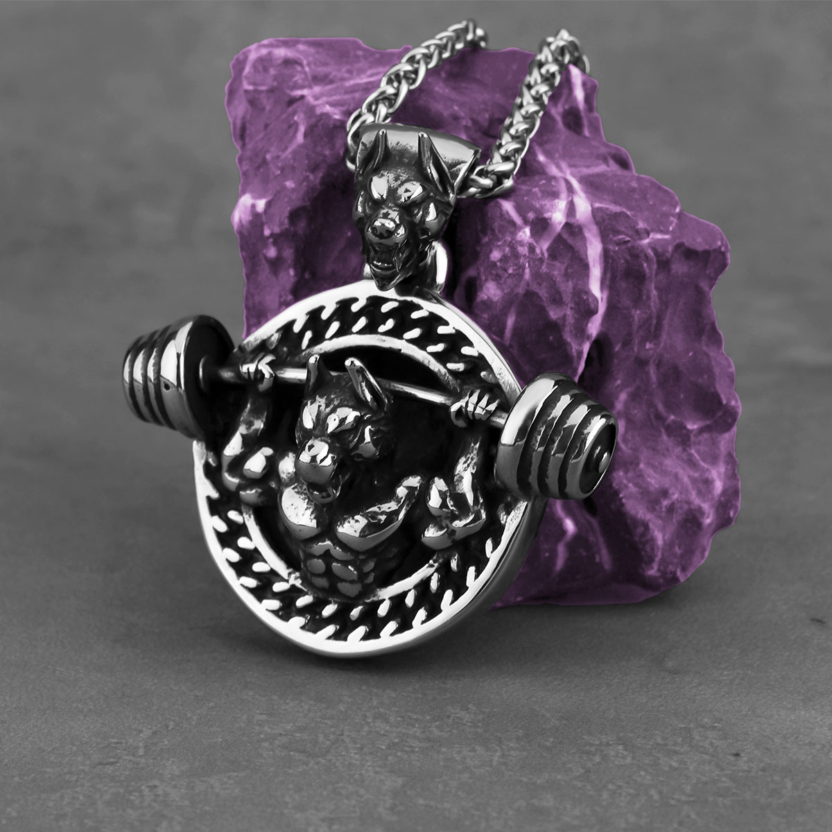 Creative Design Barbell Fitnes - Mens Dog Tag Necklace avis et prix