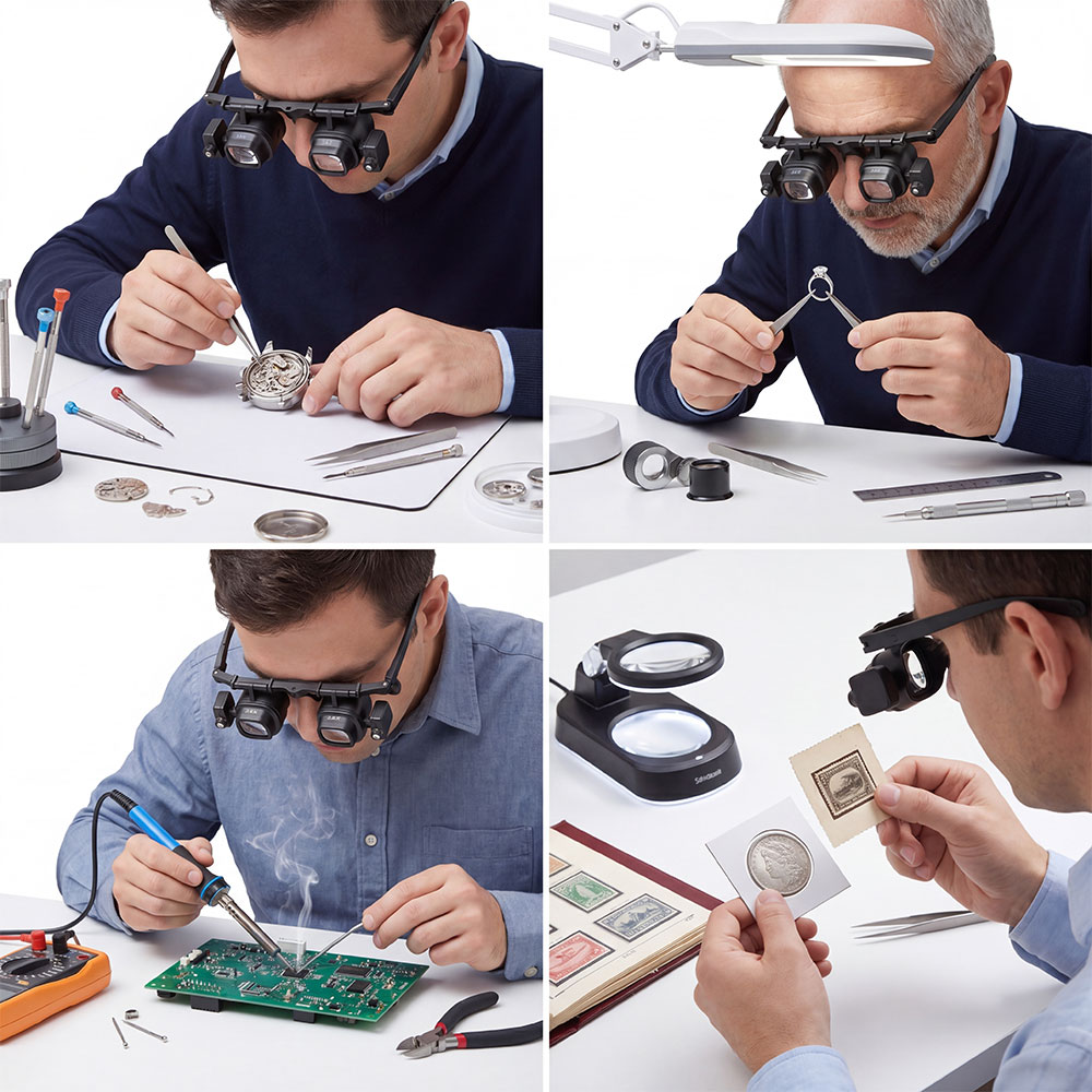 Portable 2X-24X Headband Magni - Jewelry Eyewear Watches & Accessories avis et prix