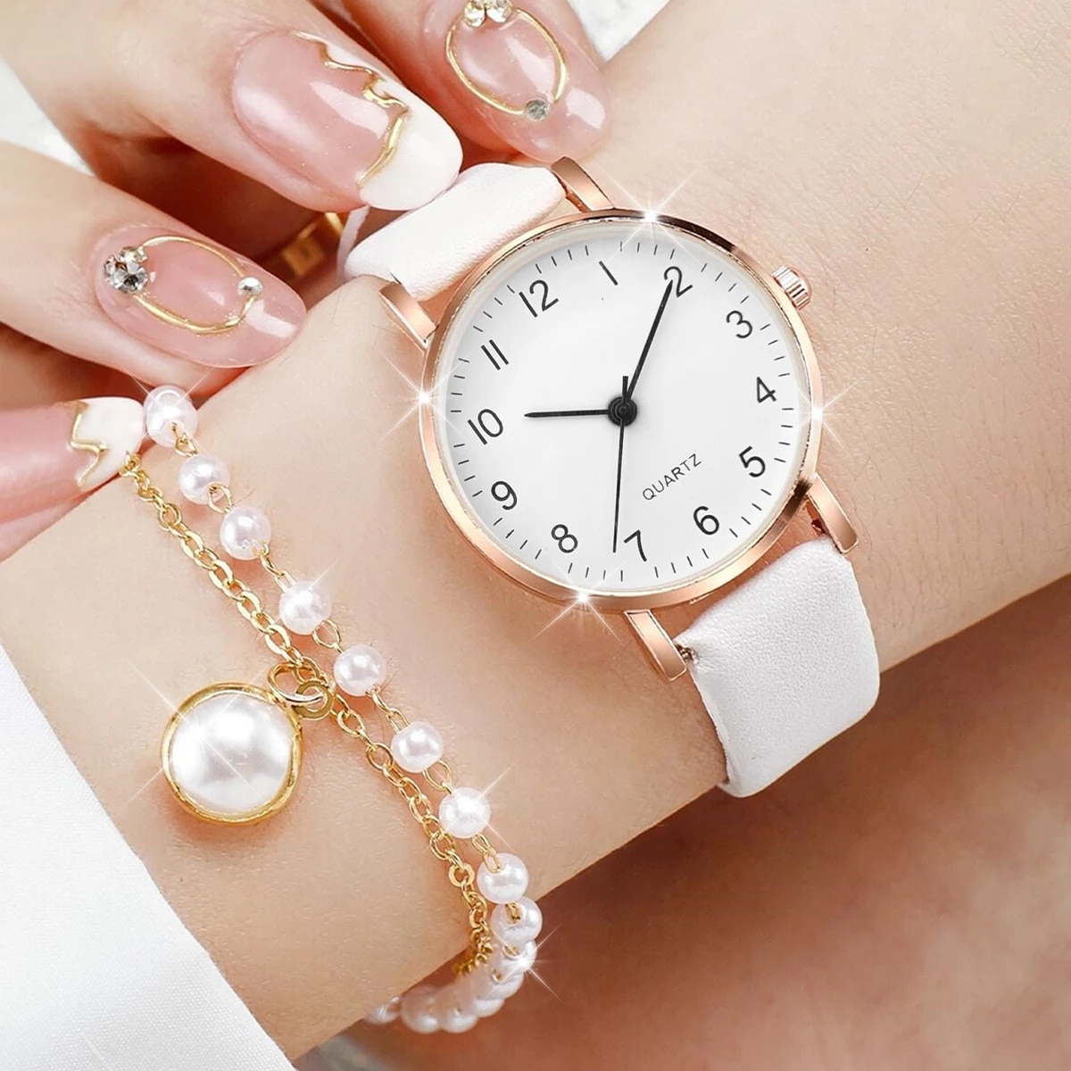 Women Rose Gold Pearl Jewelry  - Mystery Jewelry Jar Watches avis et prix